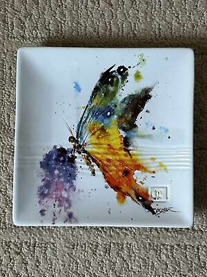 Dean Crouser Kaleidoscope Butterfly Snack Plate 7quot; x 7quot;
