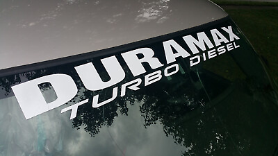 Duramax Windshield Decal 4.5x40quot; Banner 6.6L Turbo Diesel Sticker fits Silverado