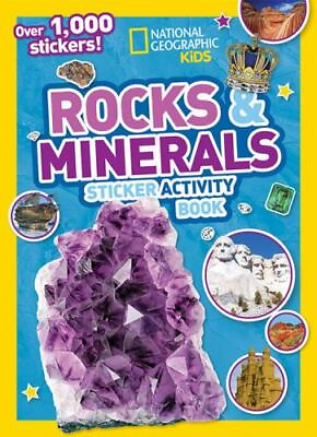 #ad Rocks and Minerals Sticker Activity Book National Geographic Kids VeryGood