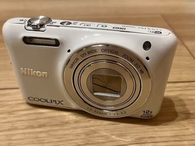 #ad Nikon Coolpix S6600 Compact Digital Camera White 16MP 12 x Optical Zoom