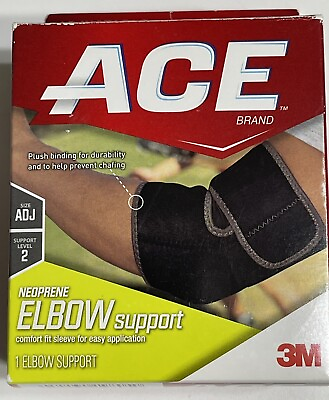 #ad Ace Brand Neoprene Elbow Support One Size Adjustable Level 2 Support Black