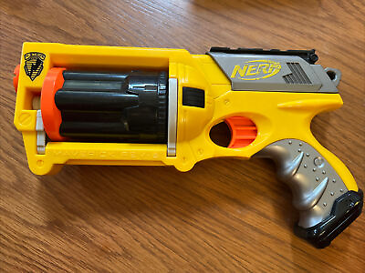 #ad Nerf Maverick Rev 6 Nerf Kids Gun N Strike Yellow Black Revolver