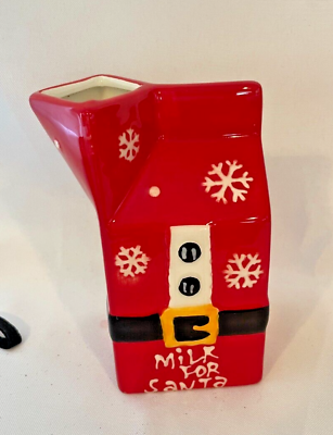 #ad Ceramic Milk Carton Milk For Santa
