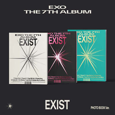 #ad K POP EXO 7th Album EXIST Photobook Ver CD112p BookP.CardPostcardF.Poster