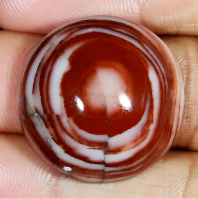 #ad 58.20Cts. Natural Red Eye Agate Cabochon Loose Gemstone Agate For Jewelry