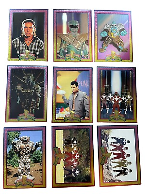 #ad quot;LOTS OF 9quot; 1994 Mighty Morphin Power Rangers FOILS Trading Card