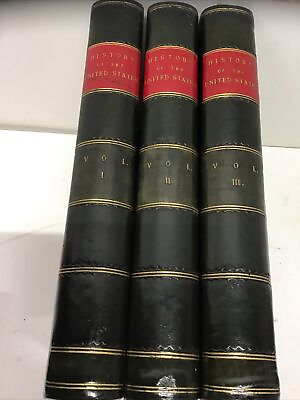 #ad 1876 7 Cassell#x27;s History of the United States Edmund Ollier Illustrated 3VolsSet