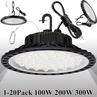 #ad #ad 20 Pack 300W UFO Led High Bay Light Factory Warehouse Commercial Led Shop Lights