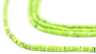 #ad Lime Green Turquoise Heishi Beads 2mm Afghanistan Gemstone 14.5 Inch Strand