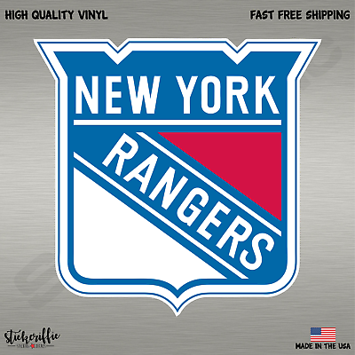 #ad NY Rangers New York NHL Hockey Full Color Logo Sports Decal Sticker