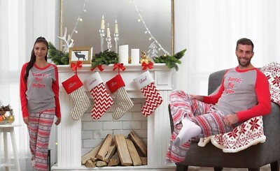 Christmas Family Matching PJ Set WINTER FAIRISLE Santa#x27;s Big Helper Kids Adult