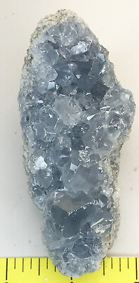 #ad CELESTITE Natural Specimen from Madagascar 6.7 oz. power crystals #137