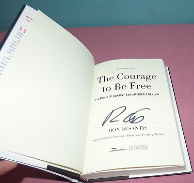 #ad Ron DeSantis Book Signed The Courage to Be Free NEW W COA Autographed