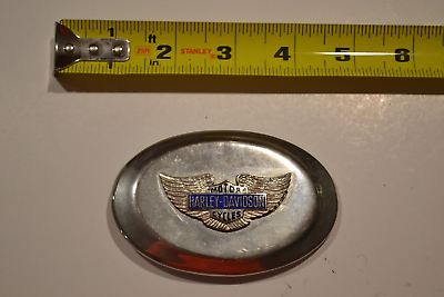 Vintage Harley Davidson Shield With Eagle Belt Buckle