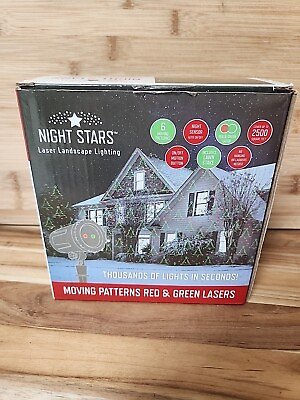 #ad Christmas Night Stars Holiday Lights 6 Pattern Red amp; Green Laser Projector WORKS