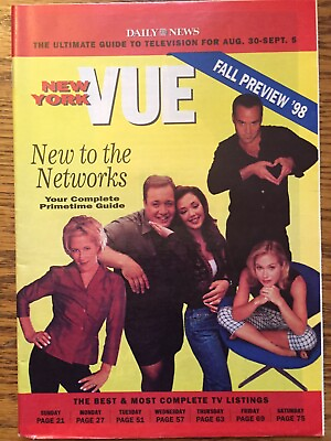 #ad Daily News NY Vue Aug 1998 Television Guide Fall TV PREVIEW