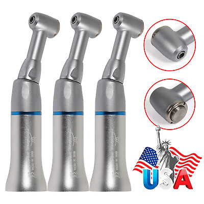 #ad 3pcs Dental Slow Low Speed Contra Angle Handpiece Push Button Yabanbang USA Y