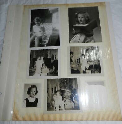 #ad Pages from Vintage Family Photo album with 160 Photographs