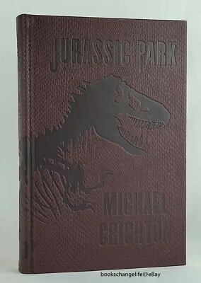 JURASSIC PARK by Michael Crichton Deluxe Collectible Leather Bound Hardcover NEW