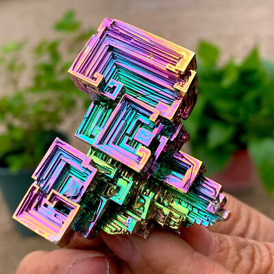 #ad Titanium Bismuth Stone Tower Quartz Aura Rainbow Natural Point Crystal Specimens