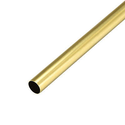 Brass Round Tube 300mm Length 14mm OD 0.5mm Wall Thickness Seamless Tubing