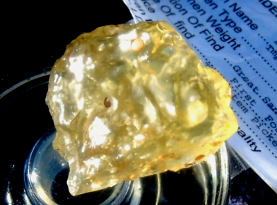 #ad Libyan Desert Glass Meteorite Tektite impact specimen 95 ct Cristobalite Gem