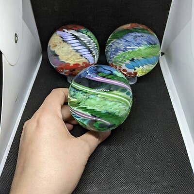 #ad Large Decorative 3quot; Beck Glass Mystery Marbles Surprise Random Lampwork