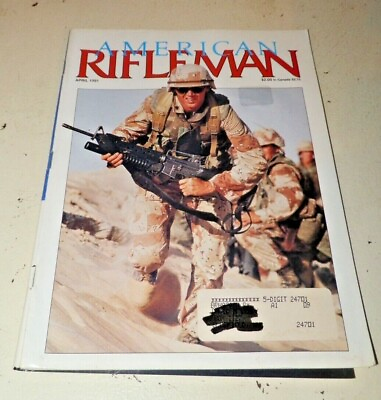 The American Rifleman Magazine April 1991 Chocolate Chip Camo Desert Storm