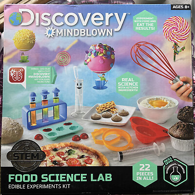 Discovery #MINDBLOWN Food Science Lab 22 Piece Experiments Kit NEW