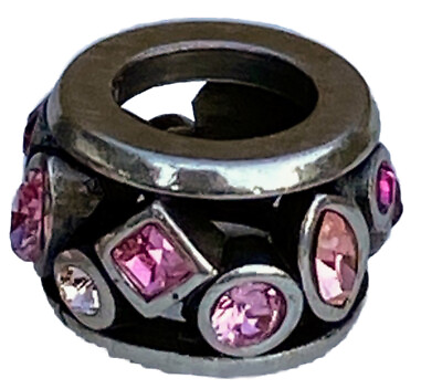 Brighton KALEIDOSCOPE Pink Moonstone Crystals Charm Bead Spacer