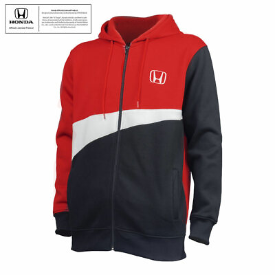 #ad Honda Red Wave Full Zip Hooded Sweatshirt