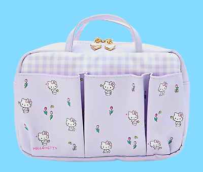#ad #ad Sanrio Japan Hello Kitty Tulips Handbag Organizer Bag in Bag Kawaii Purple Purse