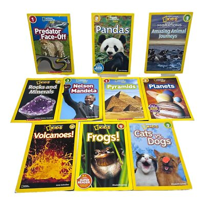 #ad Lot of 10 NATIONAL GEOGRAPHIC KIDS Readers Level 1 3 *RANDOM MIX*