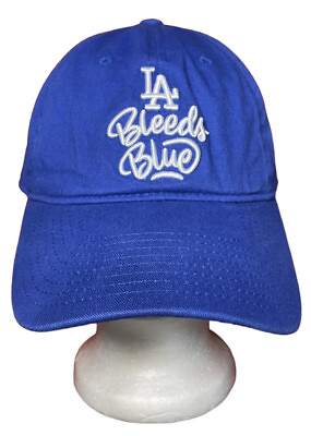 #ad #ad LA Bleeds Blue Embroidered Dodgers Baseball Adjustable Back Cap Hat New