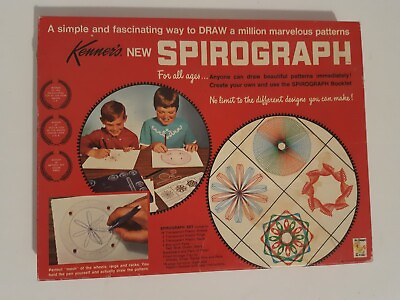 Vintage 1967 Kenner#x27;s New Spirograph #401 1st Edition Complete Parts sealed.