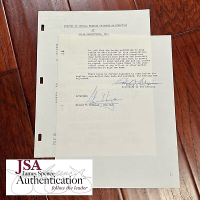 STEVE MCQUEEN * JSA LOA * Signed Movie Production Contract Autograph *