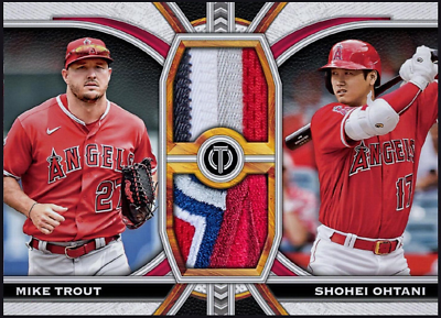 2023 Topps Tribute Dual Relic Patch RARE SHOHEI OHTANI Mike Trout Digital Card