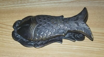 Brass Fish Letter Spring Holder 5.25quot; Made In India
