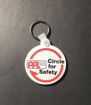 Phillips Petroleum PHILLIPS PIPELINE quot;Circle for Safetyquot; KEYCHAIN KEY RING