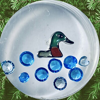 #ad Mallard Duck In The Water Floating Charm amp; Rhinestones For Memory Lockets