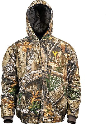 #ad Hot Shot Men’s Insulated Twill Camo Hunting Jacket Camo with Cotton Shell for