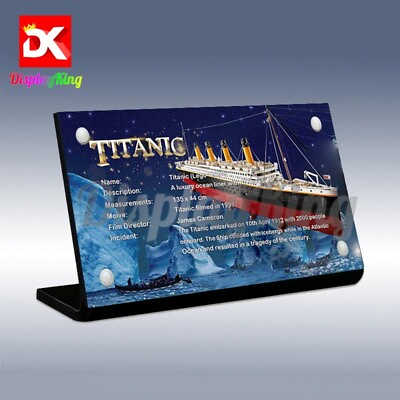 Display King Acrylic display plaque for Lego Titanic 10294