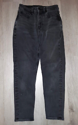 #ad American Eagle Stretch Distressed Faded Black Skinny Jeans Size 00 X Short