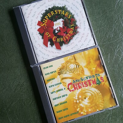 And So This Is Christmas and 1995 Superstars of Christmas Lot of 2 Music CD#x27;s