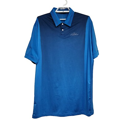 #ad Nike Mens XL Tiger Woods Vented Golf Polo Shirt Performance Ledger Rock Club Log