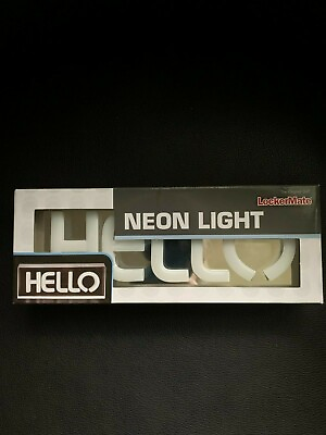 NEW LockerMate Battery Powered Neon Light “HELLO” for Locker and Room Decor