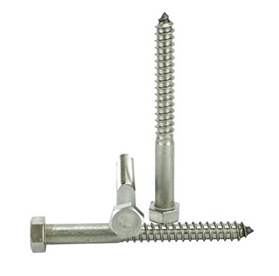 #ad Stainless 1 2 X 5quot; Hex Lag Screw 11 2quot; To 5quot; Lengths Available In Listing 188