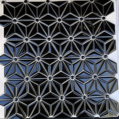 #ad Black Ceramic Triangle Geometric Mosaic