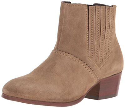 #ad H by Hudson Women#x27;s Paige Suede Ankle Bootie Taupe 37 EU 6 M US