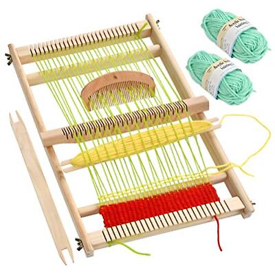 #ad Wooden Multi Craft Weaving Loom Large Frame 9.84 x 15.35 x 1.3inch Tapestry ...